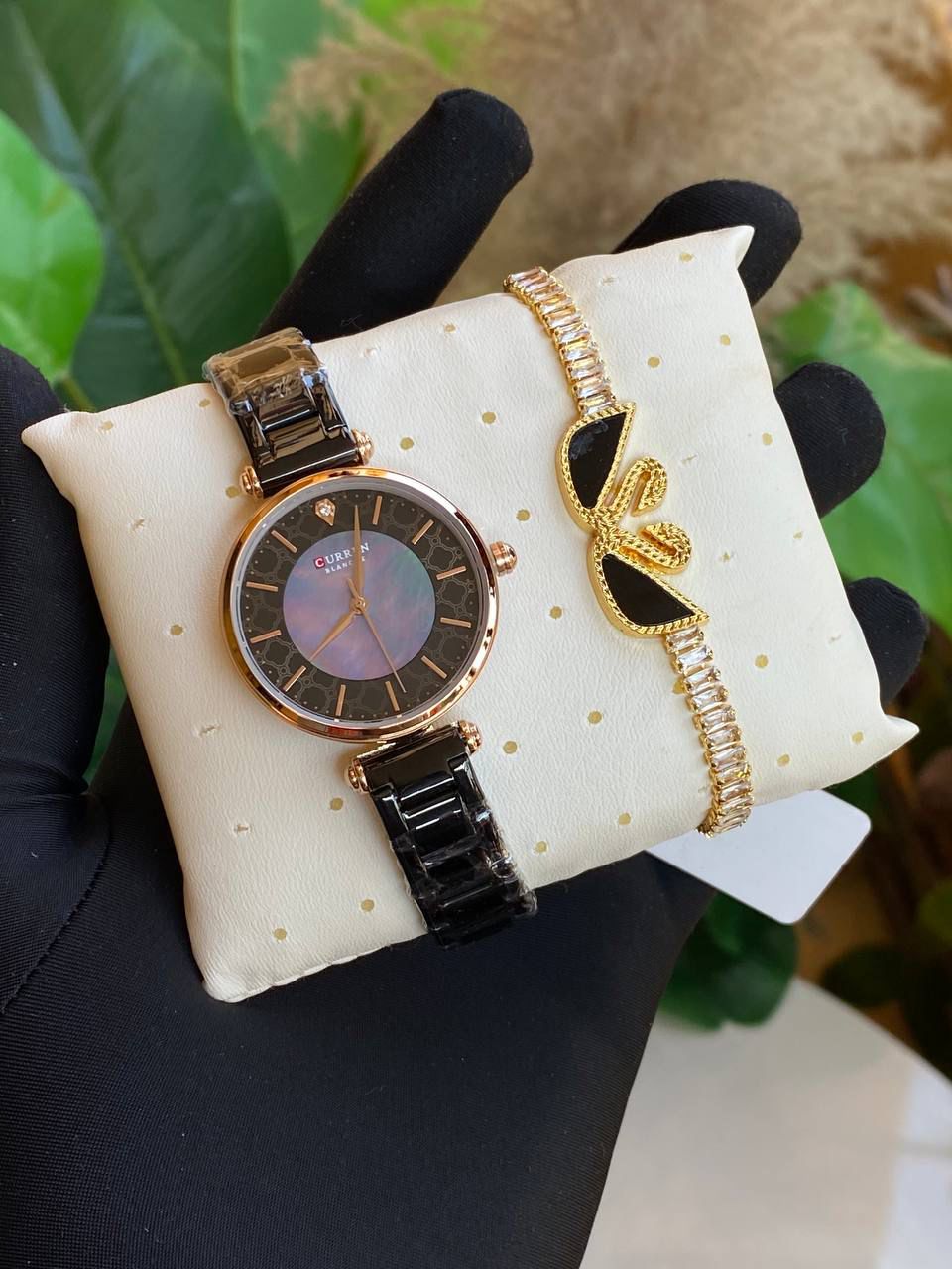 Luxury Women's Watch & Bracelet Set - CURREN / SENO Fashion Quartz Wristwatch with Matching Jewelry Gift