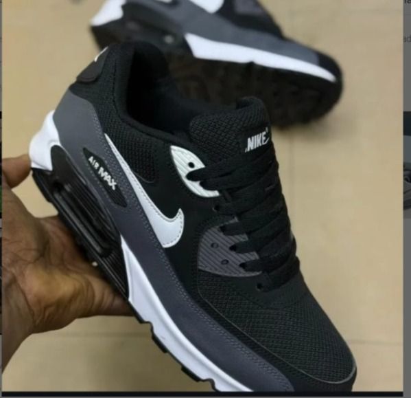 Nike Air Max 90 Casual Lifestyle Sneakers - Men's Cushioning Running Shoes - Available in Spider-Web Black, Olive, Grey/Yellow, Desert Sand & Triple Black