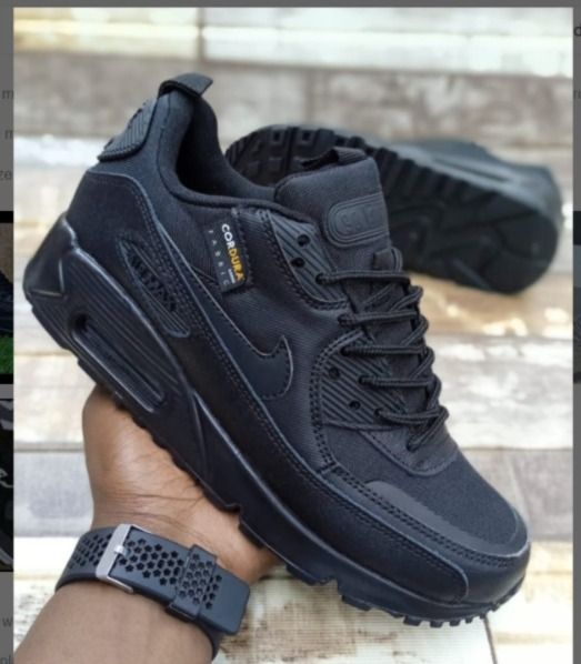 Nike Air Max 90 Casual Lifestyle Sneakers - Men's Cushioning Running Shoes - Available in Spider-Web Black, Olive, Grey/Yellow, Desert Sand & Triple Black