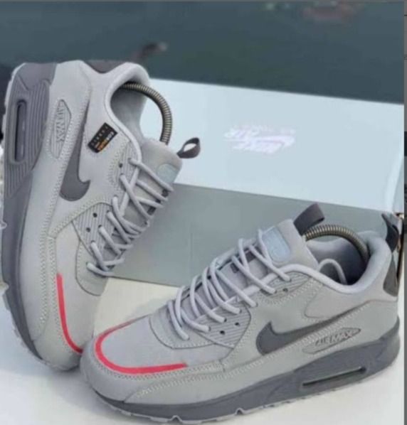 Nike Air Max 90 Casual Lifestyle Sneakers - Men's Cushioning Running Shoes - Available in Spider-Web Black, Olive, Grey/Yellow, Desert Sand & Triple Black