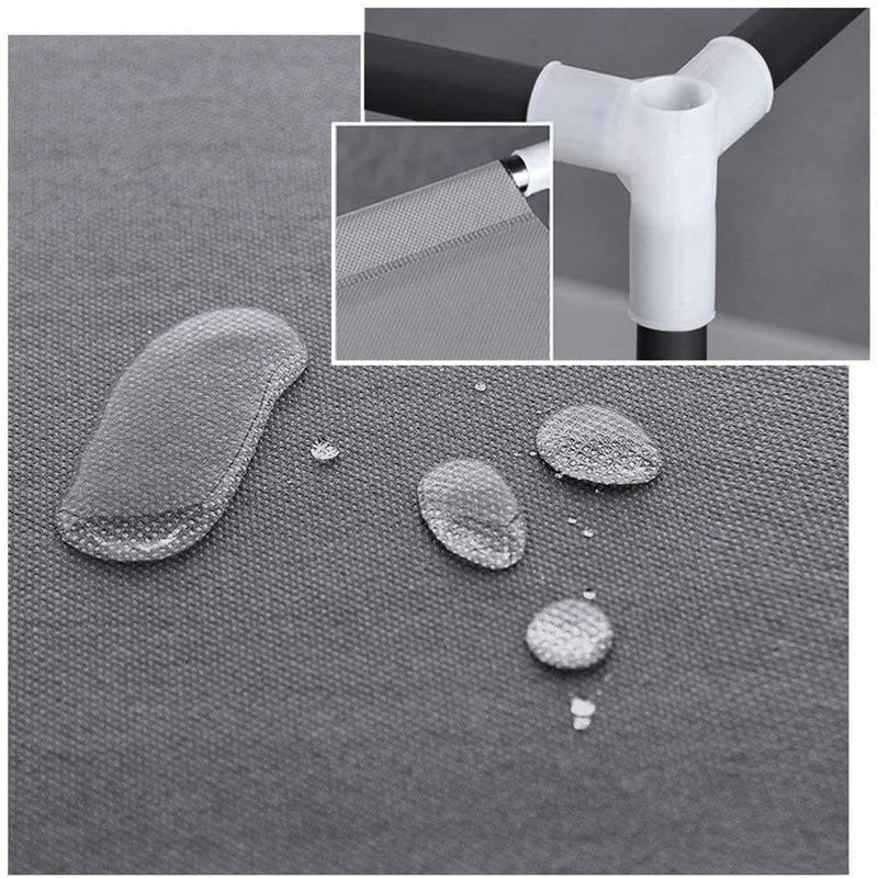 HomeMate 3 Columns 130 DIY Large Capacity Metallic Wardrobe Assemble Closets Portable Home Storage with Rolling Door