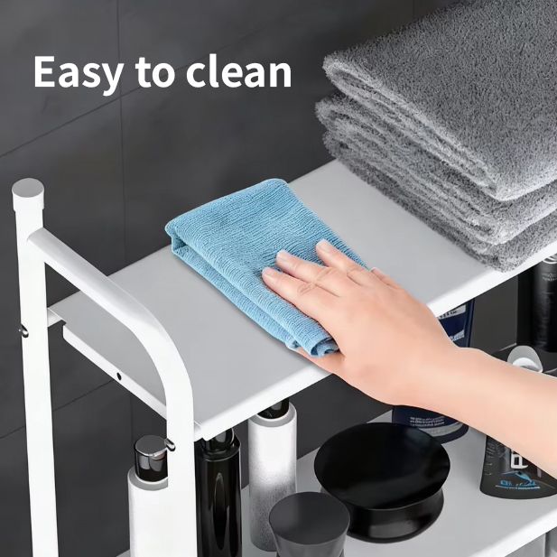 HomeMate 3 Layer Over The Toilet Rack Organizer With Guardrail Bathroom Organizer Free Standing Space Saver Stands Rack For Toilet Bathroom Accessories TRK01