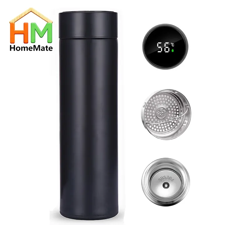 Temperature Display Thermos Cup Water Bottle Stainless Steel Divided Thermos Bottle Outdoor Vacuum Flask Insulated Cup Gift