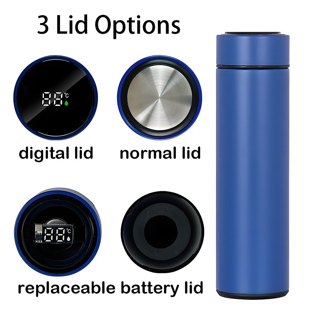 Temperature Display Thermos Cup Water Bottle Stainless Steel Divided Thermos Bottle Outdoor Vacuum Flask Insulated Cup Gift