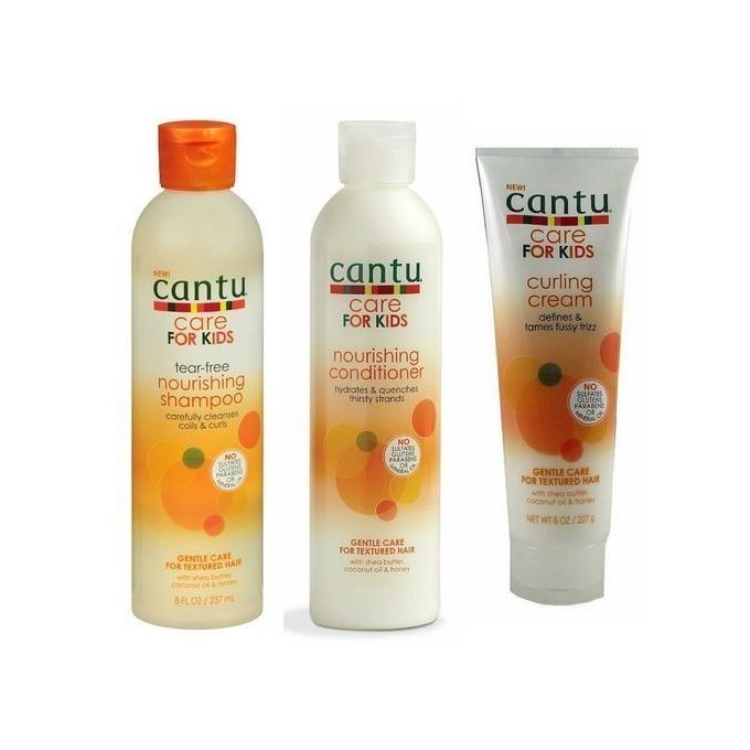 Cantu Baby Hair Care for Kids Nourishing shampoo & Conditioner, Curling Cream