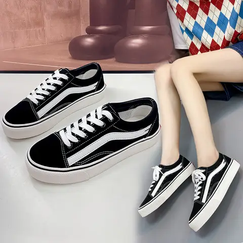 Skater Vans Unisex Old School Men Women Flat Shoes
