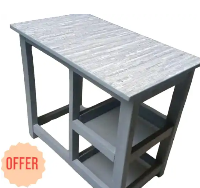 New year sale offer price)Modern strong and classic kitchen table,Wooden strong Kitchen table with racks. suitable for 6KG cooking Meko.as picture