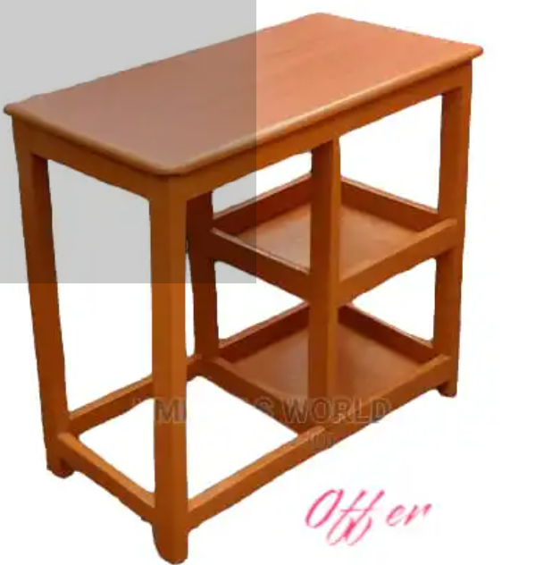 New year sale offer price)Modern strong and classic kitchen table,Wooden strong Kitchen table with racks. suitable for 6KG cooking Meko.as picture