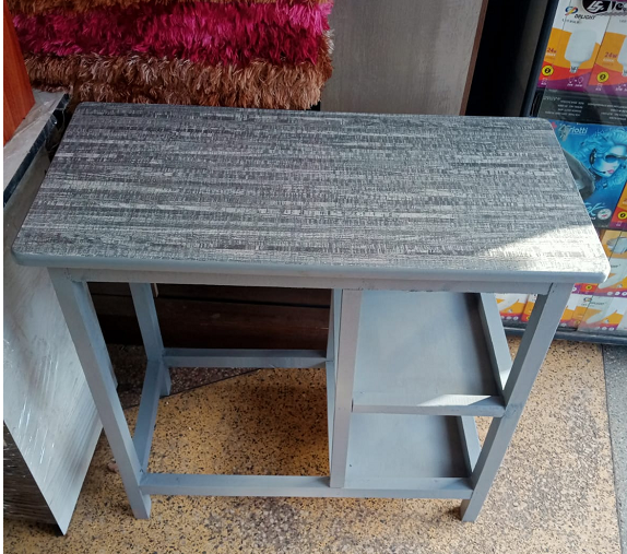 New year sale offer price)Modern strong and classic kitchen table,Wooden strong Kitchen table with racks. suitable for 6KG cooking Meko.as picture