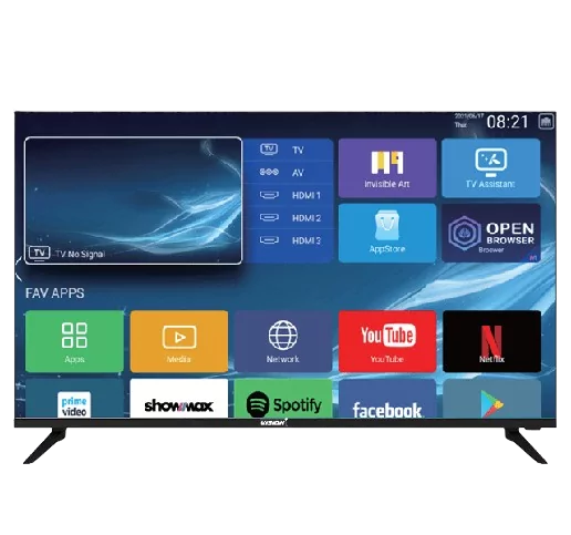 Vision Plus 43 Inch Smart Android TV VP8843SF Frameless Bluetooth Full HD +Wall Bracket