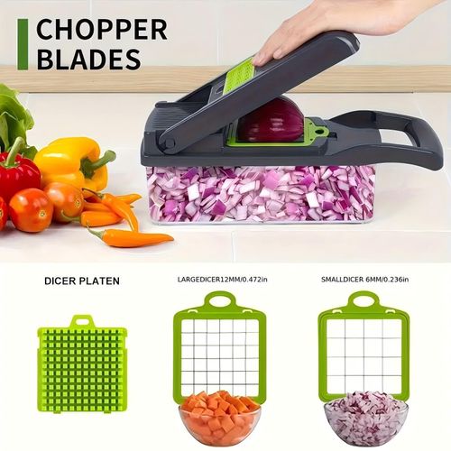 ✨ Brand New Homarom Vegetable Chopper Slicer Set 16 Veggie Slicer Kits Interchangeable Blades Dicer And Grater.