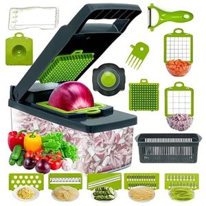 ✨ Brand New Homarom Vegetable Chopper Slicer Set 16 Veggie Slicer Kits Interchangeable Blades Dicer And Grater.