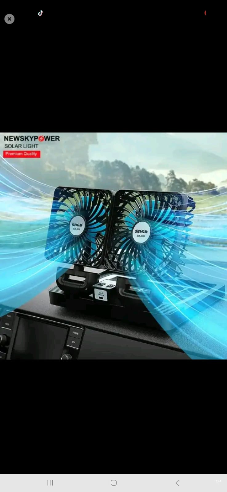 Double Head 12V Car Fan – Dual Adjustable Cooling Fan