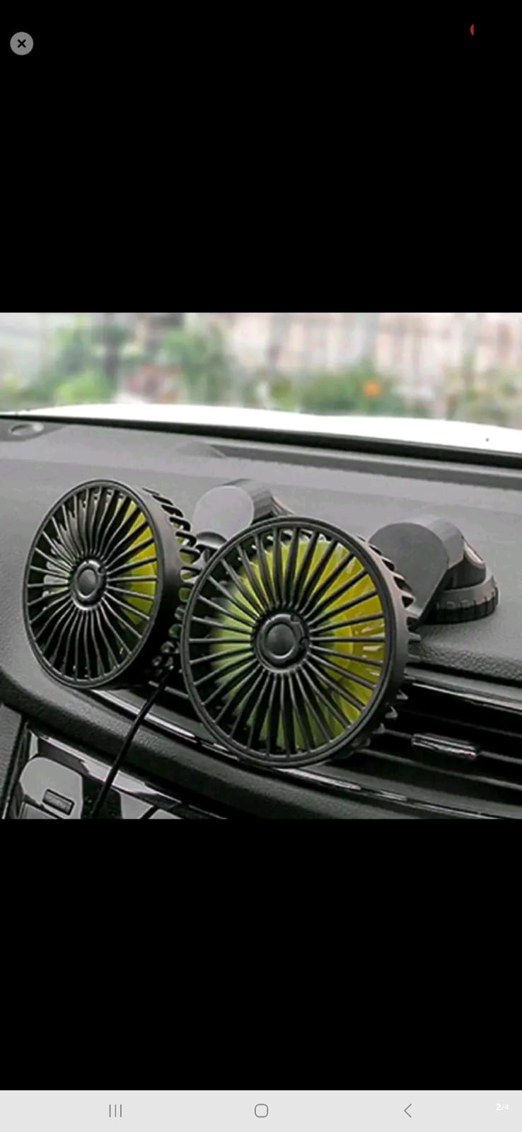 Double Head 12V Car Fan – Dual Adjustable Cooling Fan