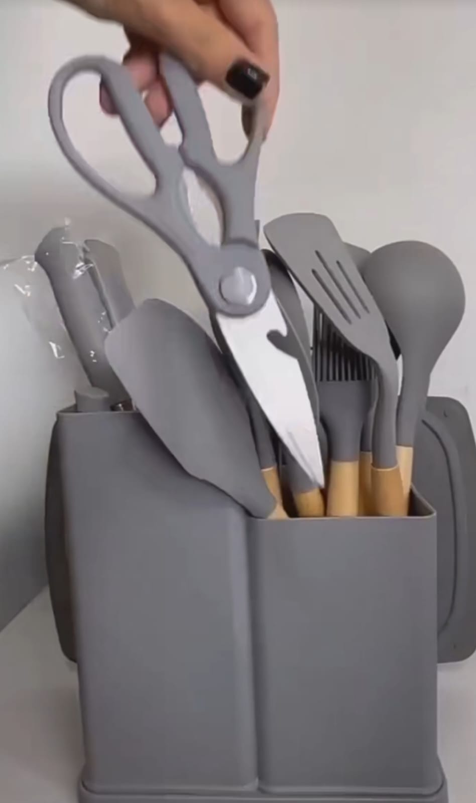 19-Piece Premium Silicone Kitchen Utensil Set – Heat Resistant Cooking Tools