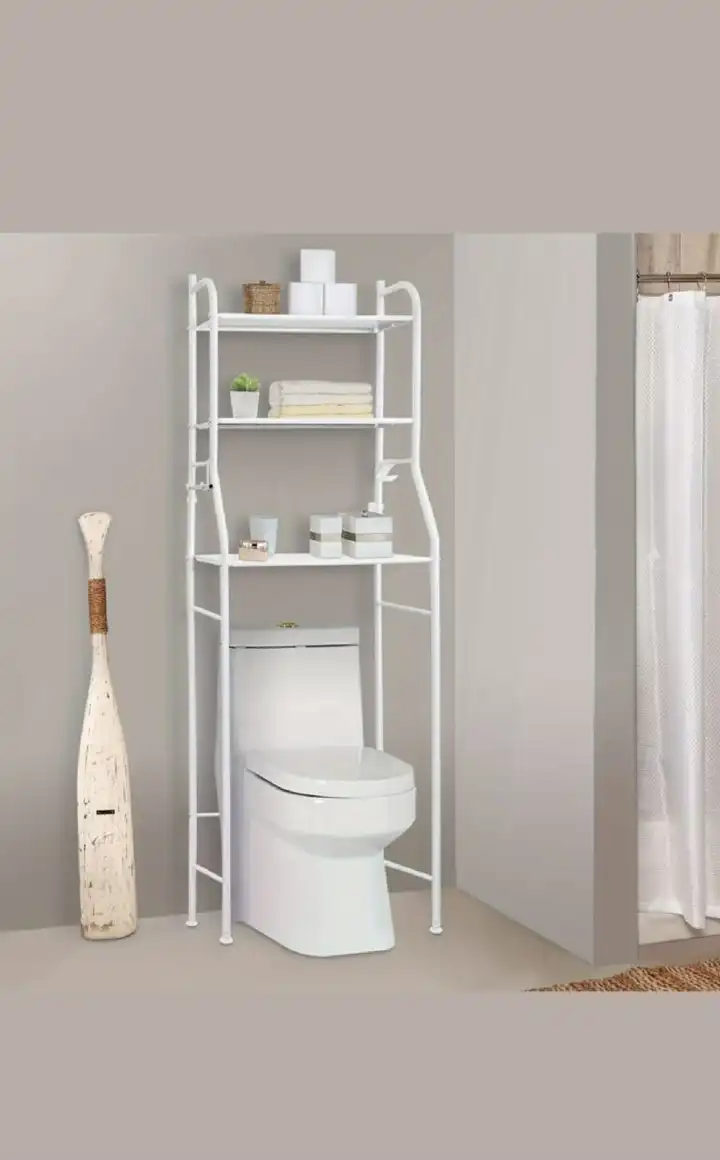 3-Tier Over-The-Toilet Storage Rack – Space Saving Bathroom Organizer