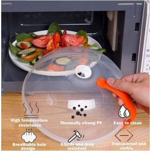 Microwave Food Cover – Splatter Guard Lid with Steam Vents | BPA-Free Kitchen Microwave Cover