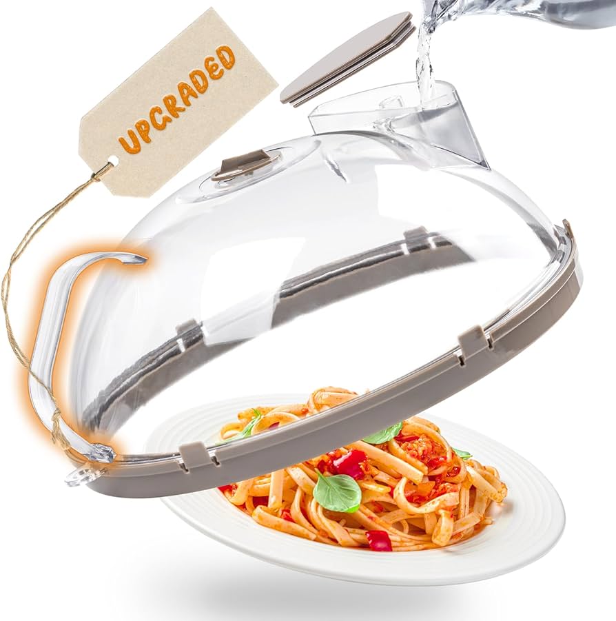 Microwave Food Cover – Splatter Guard Lid with Steam Vents | BPA-Free Kitchen Microwave Cover