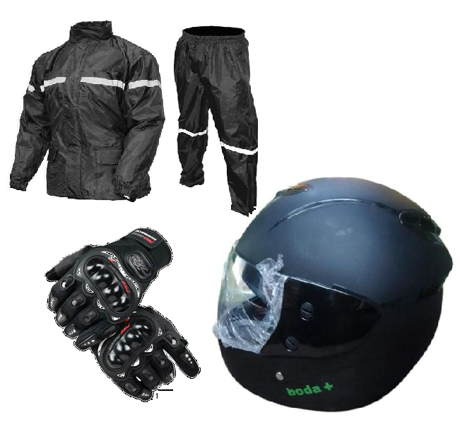 Waterproof Motorcycle Rider Suit - 2-Piece Jacket & Trouser Set - Reflective Safety Strips- Black
Unique Motorcycle Rider's suit
