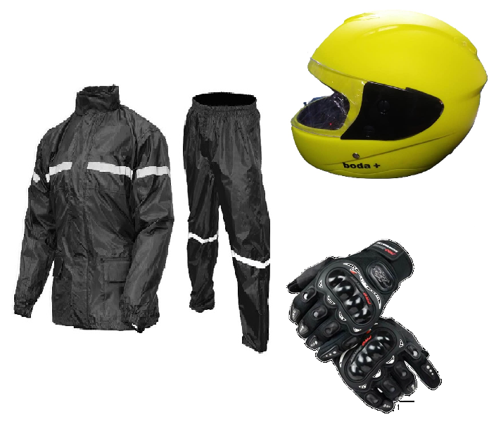 Waterproof Motorcycle Rider Suit - 2-Piece Jacket & Trouser Set - Reflective Safety Strips- Black
Unique Motorcycle Rider's suit