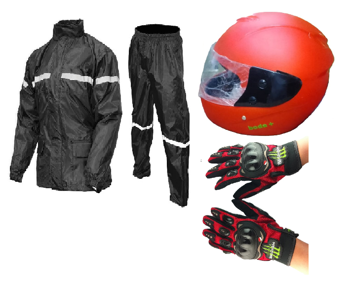 Waterproof Motorcycle Rider Suit - 2-Piece Jacket & Trouser Set - Reflective Safety Strips- Black
Unique Motorcycle Rider's suit