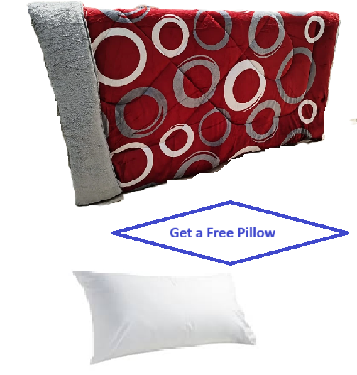 Premium TC Woolen Duvet With Free Pillow- Super Warm & Breathable - Hypoallergenic - 4-Season Comfort - White - 5x6 / 6x6