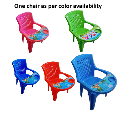 Plastic Baby Chair For Feeding, Kids Study Table Chair With High Backrest
Removable Tray