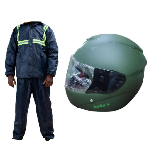 Waterproof Motorcycle Rider Suit - 2-Piece Jacket & Trouser Set - Reflective Safety Strips- Navy Blue Unique Motorcycle Rider's suit