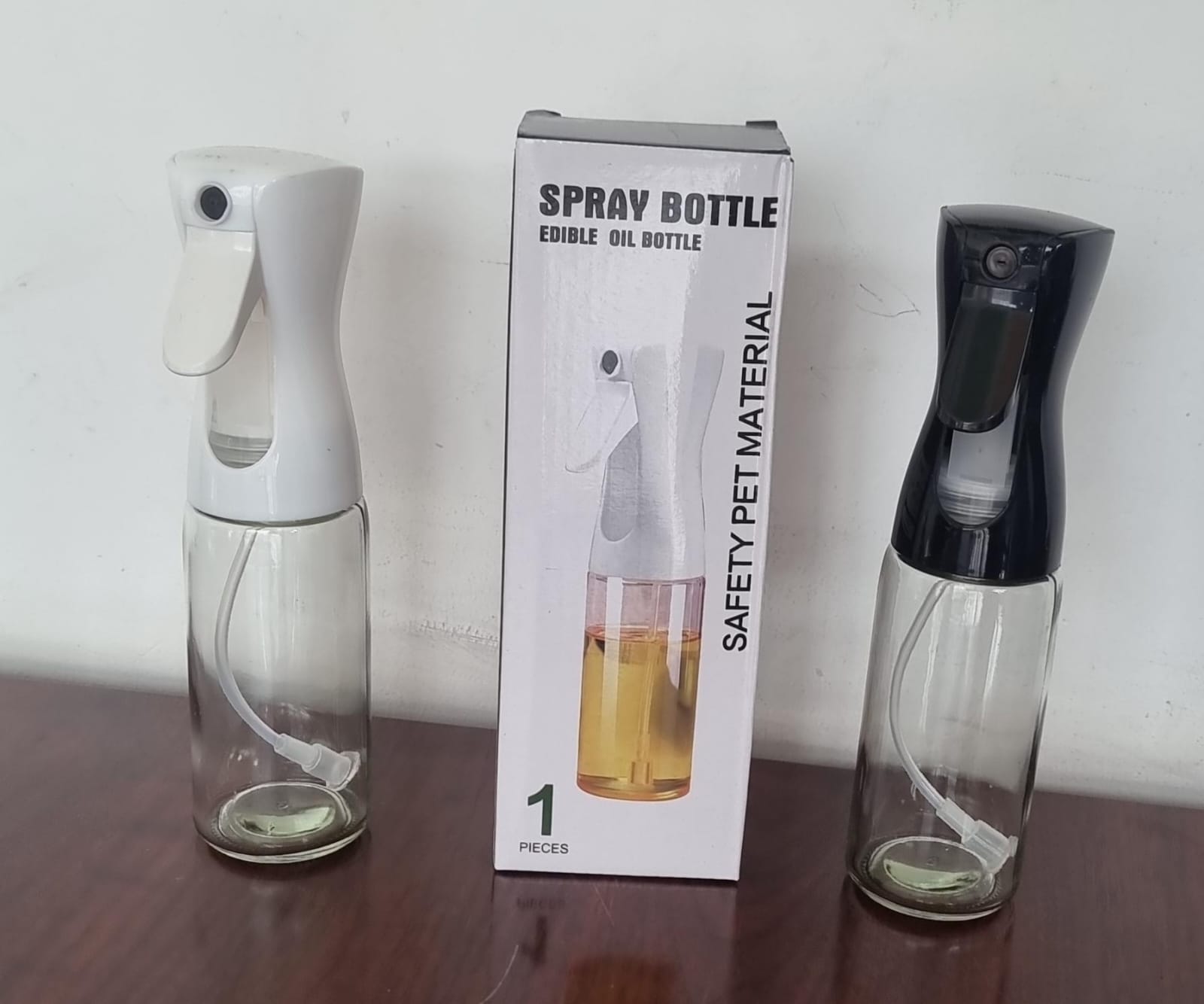 Oil Sprayer For Cooking, 240ml Glass Oil Dispenser Bottle Spray Mister Oil Spray Bottle Sprinkler