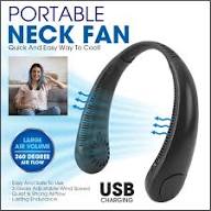 Portable Rechargeable Neck Hanging USB Fan Hanging Neck Fan Bladeless, Portable Hands Free Neck Fan Rechargeable 3 Speeds