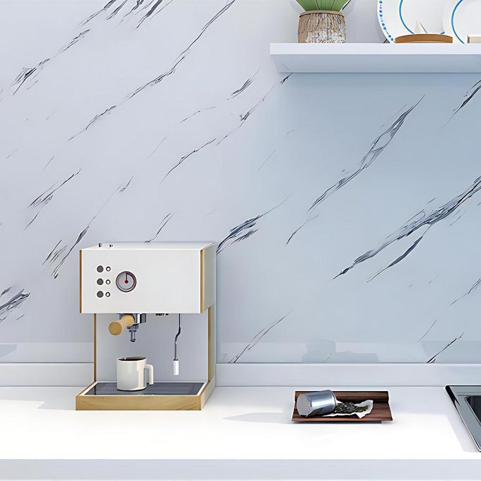 Marble Self adhesive Waterproof Wallpaper Marble Contact Paper for Countertops – Waterproof Self-Adhesive Vinyl Wallpaper Roll for Kitchen, Bathroom, and Furniture Renovation – Peel and Stick Design