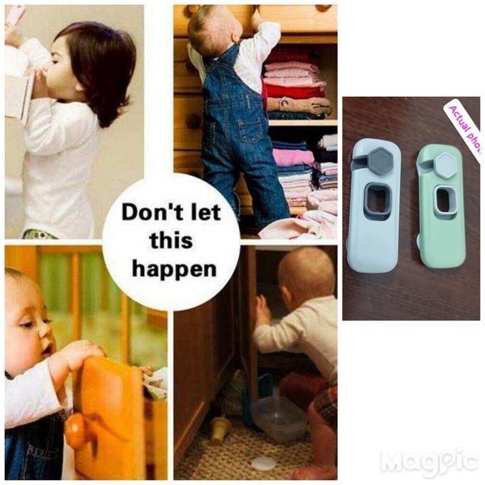 Self-Adhesive Child Proof Safety Locks for Cabinets, Drawers & Refrigerators – Baby Proofing Latches for Kids & Toddlers Adhesive Child safety lock Baby Locks for Cabinets and Drawers, Toilet, Fridge