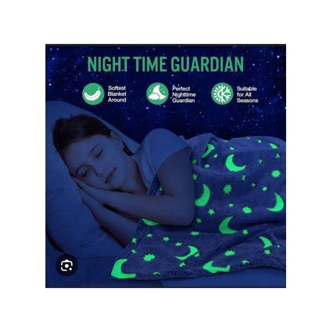 Glow In The Dark Throw Blanket For Kids - Fun, Cozy Fleece Throw Blanket Made From Plush Magic glow in the dark fleece blanket