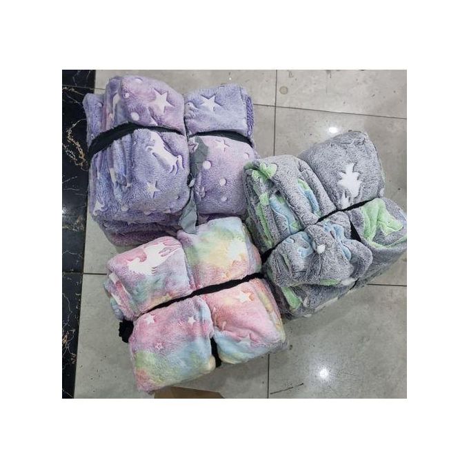 Glow In The Dark Throw Blanket For Kids - Fun, Cozy Fleece Throw Blanket Made From Plush Magic glow in the dark fleece blanket