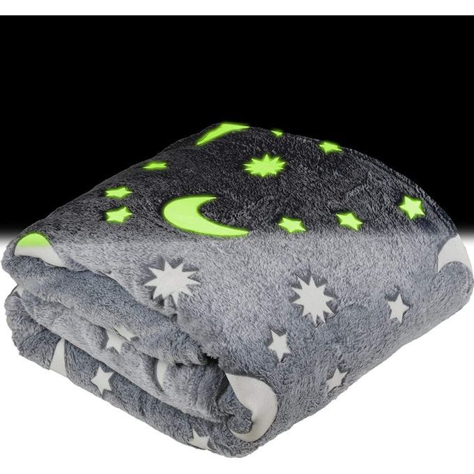 Glow In The Dark Throw Blanket For Kids - Fun, Cozy Fleece Throw Blanket Made From Plush Magic glow in the dark fleece blanket