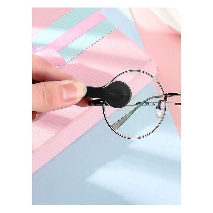 Eyeglass Cleaner Brush, Mini Sun Glasses Eyeglass Microfiber Spectacles Cleaner Brushes Glasses Cleaner Tool Microfiber Glasses Rub Brush Lens Cleaner Cleaning Tool Eyeglass Sunglasses