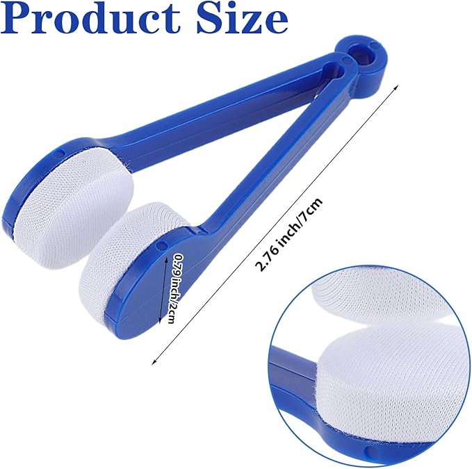 Eyeglass Cleaner Brush, Mini Sun Glasses Eyeglass Microfiber Spectacles Cleaner Brushes Glasses Cleaner Tool Microfiber Glasses Rub Brush Lens Cleaner Cleaning Tool Eyeglass Sunglasses