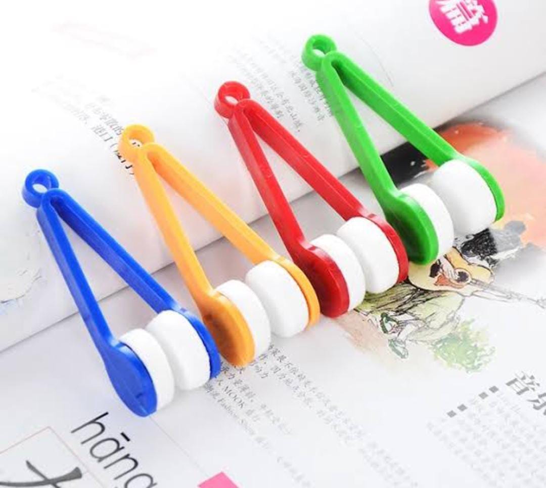 Eyeglass Cleaner Brush, Mini Sun Glasses Eyeglass Microfiber Spectacles Cleaner Brushes Glasses Cleaner Tool Microfiber Glasses Rub Brush Lens Cleaner Cleaning Tool Eyeglass Sunglasses