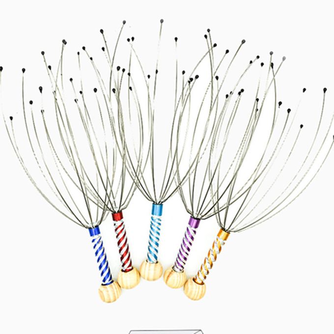 Octopus Head Massager Scalp Relaxation Massager Metal Head Massager Instrument Octopus Scalp Massager