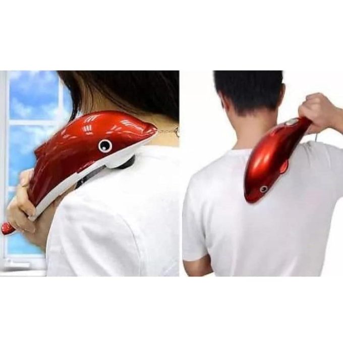 Dolphin Fish Handheld Massager Machine with Vibration, Magnetic, Far Infrared Therapy to Aid in Pain and Stress Relief For Men and Women
