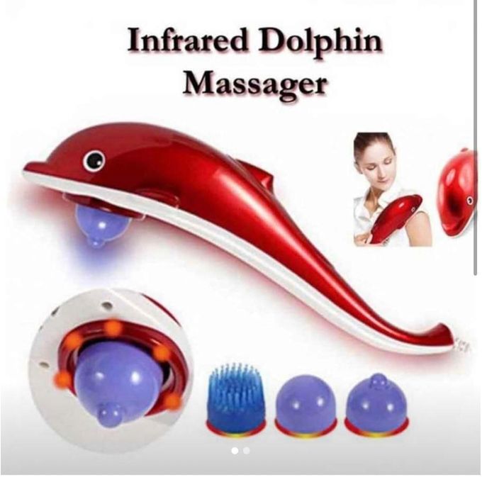 Dolphin Fish Handheld Massager Machine with Vibration, Magnetic, Far Infrared Therapy to Aid in Pain and Stress Relief For Men and Women