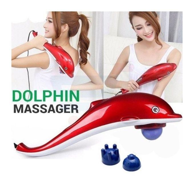 Dolphin Fish Handheld Massager Machine with Vibration, Magnetic, Far Infrared Therapy to Aid in Pain and Stress Relief For Men and Women