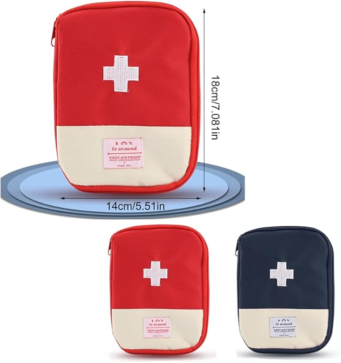 Empty First Aid Bag Mini Portable Medical Bag First Aid Pouch for Car Cycling Marathon Running Outdoor Camping Hiking Travel Emergency Mini First Aid Kit Portable First Aid Kit Pouch