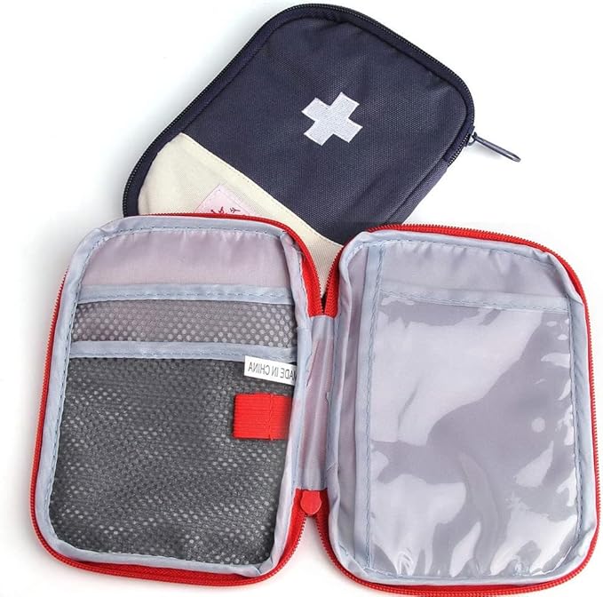 Empty First Aid Bag Mini Portable Medical Bag First Aid Pouch for Car Cycling Marathon Running Outdoor Camping Hiking Travel Emergency Mini First Aid Kit Portable First Aid Kit Pouch