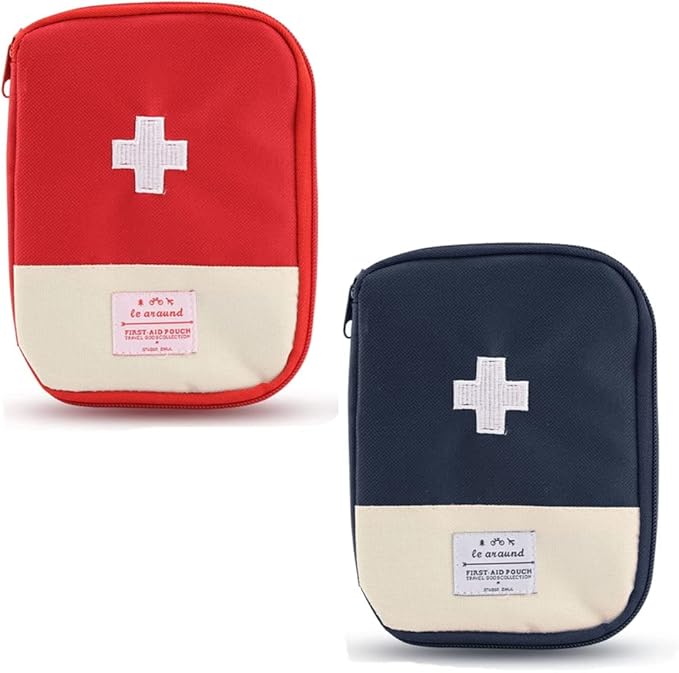 Empty First Aid Bag Mini Portable Medical Bag First Aid Pouch for Car Cycling Marathon Running Outdoor Camping Hiking Travel Emergency Mini First Aid Kit Portable First Aid Kit Pouch