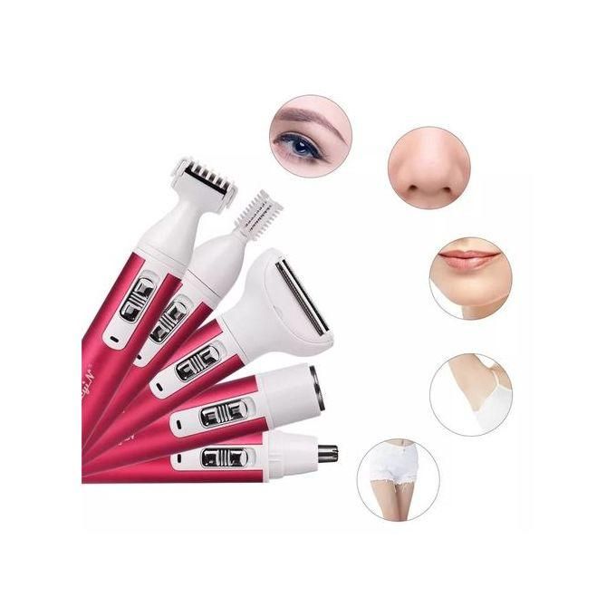 Hair Remover for Women,Painless 5 in 1 Electric Shaver USB Rechargeable,Eyebrow Nose Trimmer,Body Waterproof Bikini Facial Hair Removal for Women 5 In 1 Hair/Beard/Eyebrows/nose/Body Shaver Trimmer
