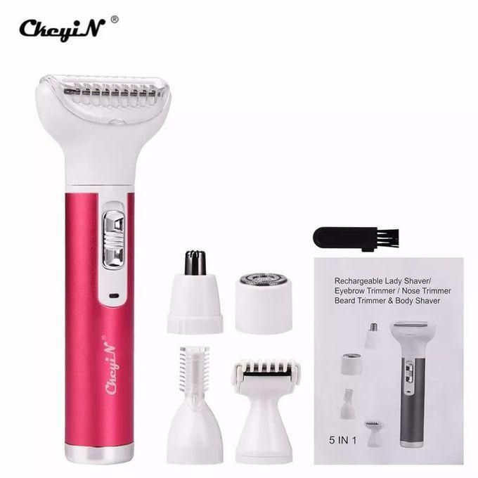 Hair Remover for Women,Painless 5 in 1 Electric Shaver USB Rechargeable,Eyebrow Nose Trimmer,Body Waterproof Bikini Facial Hair Removal for Women 5 In 1 Hair/Beard/Eyebrows/nose/Body Shaver Trimmer