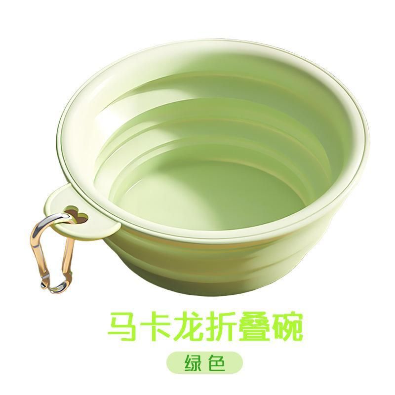 Pet cat and dog folding bowl, dog dish, outdoor portable dog bowl, food bowl, outdoor drinking bowl, drinking water silicone dog food bowl