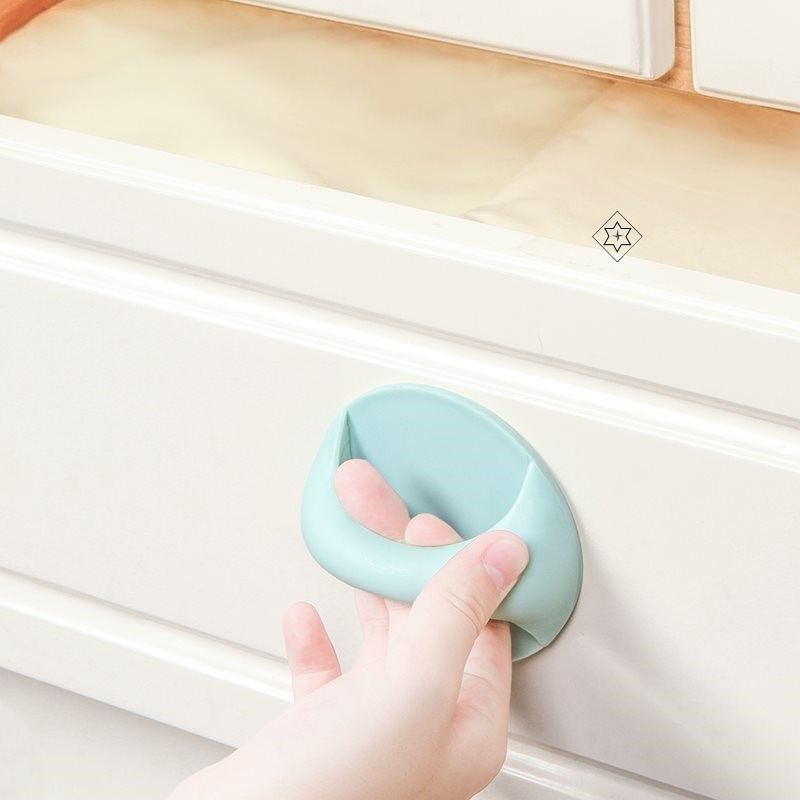 4-pack punchless handle opener Door handle, no-drill window handle, adhesive-type wardrobe pull handle, adhesive for balcony glass sliding door handle accessories