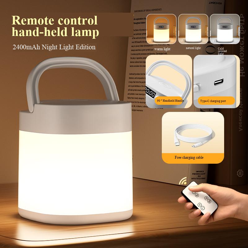 Popular remote-controlled clock, night light, bedroom decorative lamp, high-end sleep concept night light, bedside lamp, internet sensation